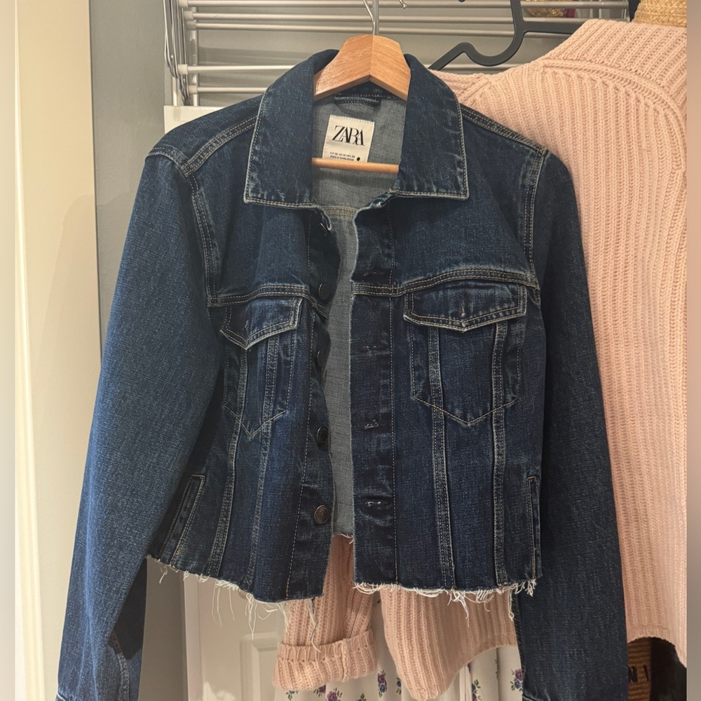 Zara crop jeans jacket